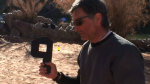 Boyce showing us his 'groover wrench'