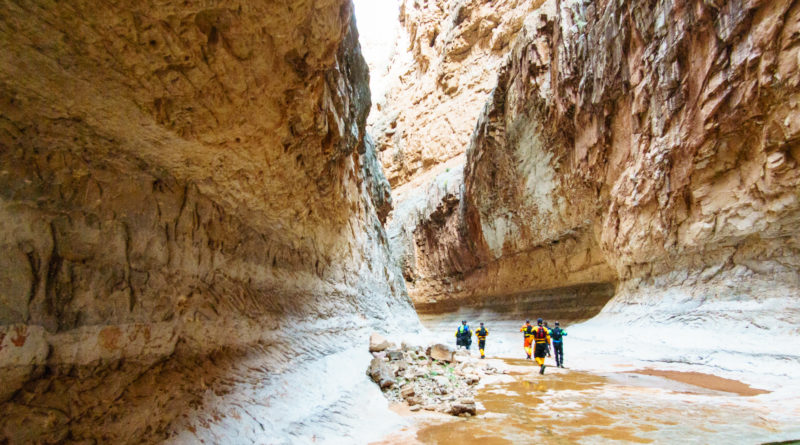 The team in Silver Grotto on a 2016 self-support through the Grand Canyon.