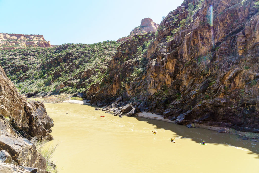 Heading towards the rapids in Westwater Canyon on the Colorado River.
