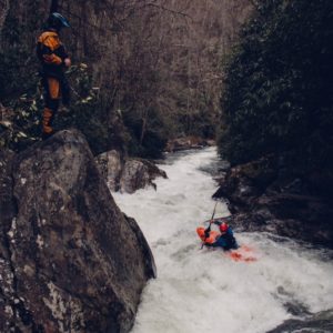 Adam Herzog in Super Corkscrew on the Upper Chattooga River. Photo by Cooper Lambla.