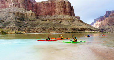 A few different boat choices at the Little Colorado confluence.