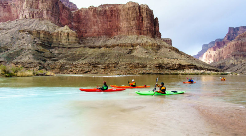 A few different boat choices at the Little Colorado confluence.