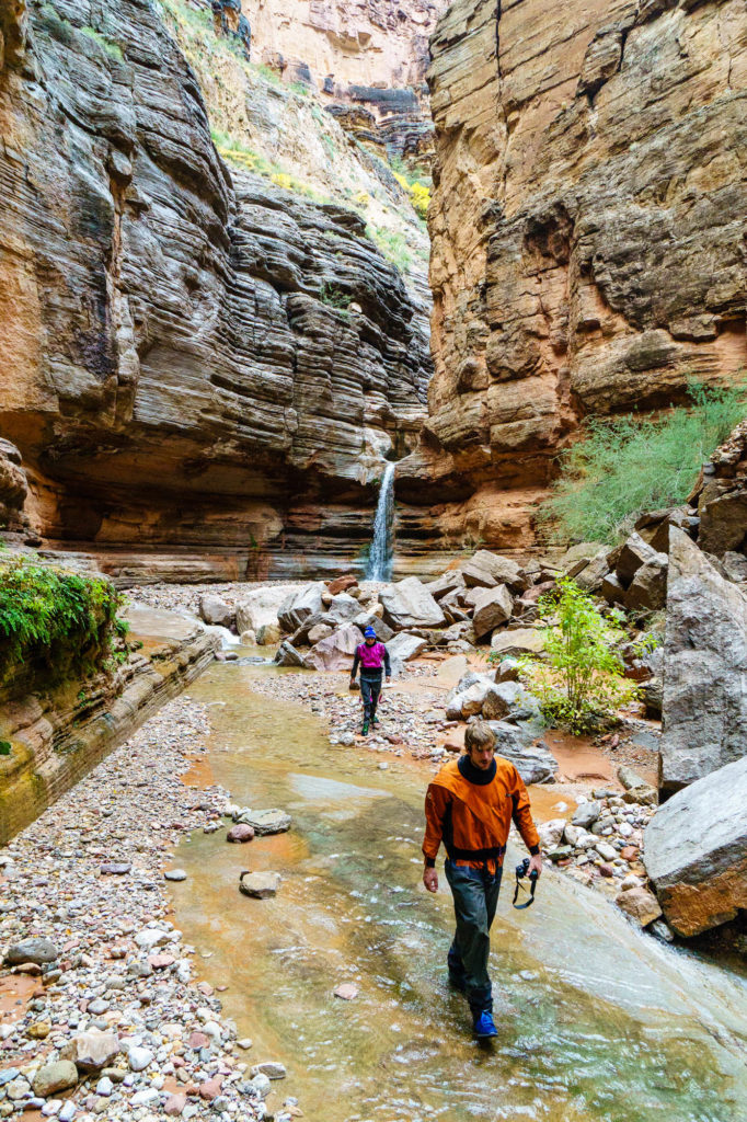 Seth Swallen and Daphnee Tuzlak in Fern Glen Canyon.